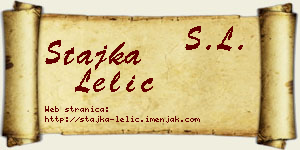 Stajka Lelić vizit kartica